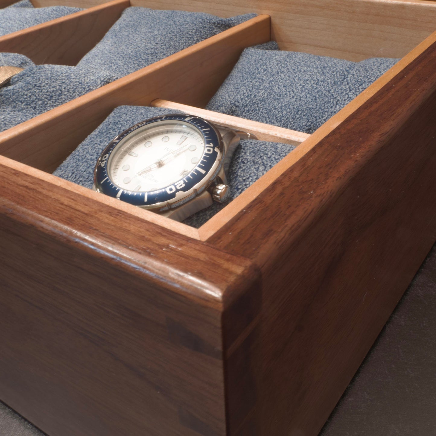 Large Walnut Watch Box for Men (17"x9")