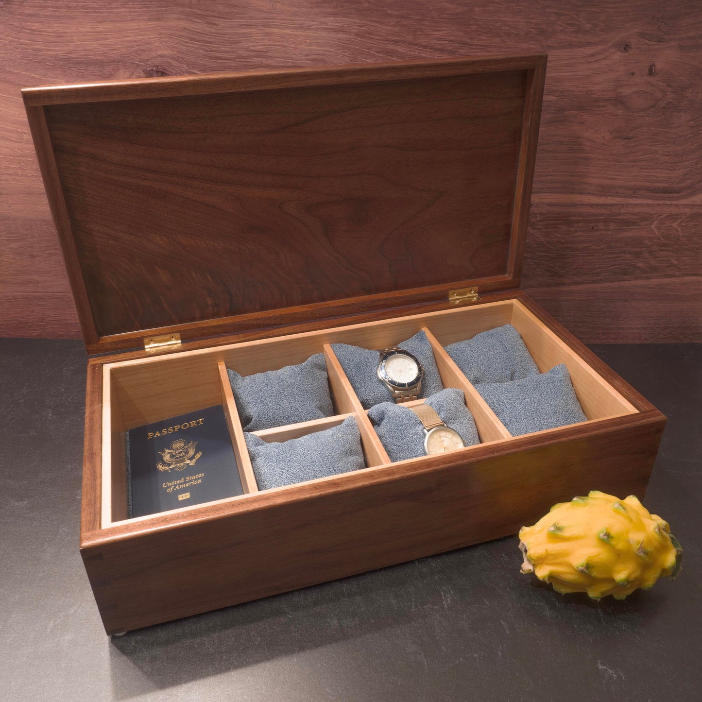 Large Walnut Watch Box for Men (17"x9")