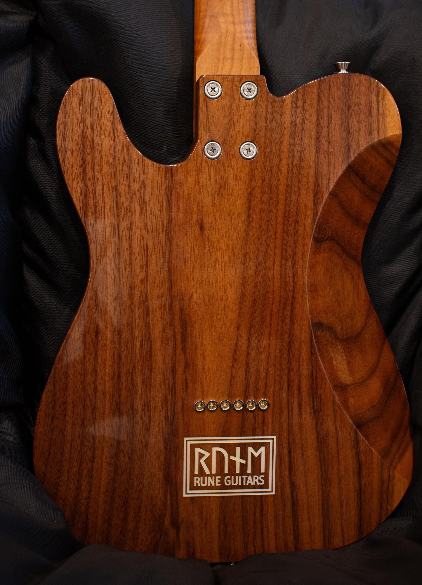 Rune Walnut T-Style Electric Guitar with Floral Epoxy Inlay