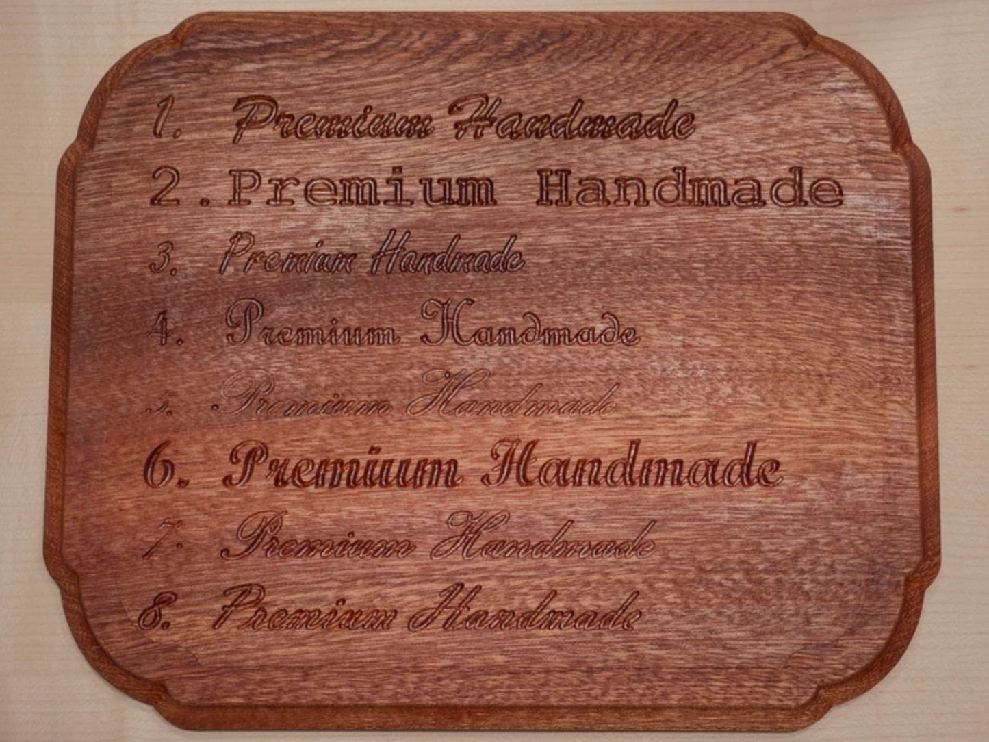 Walnut cutting board with groves and reservoir for draining and holding meat juice
