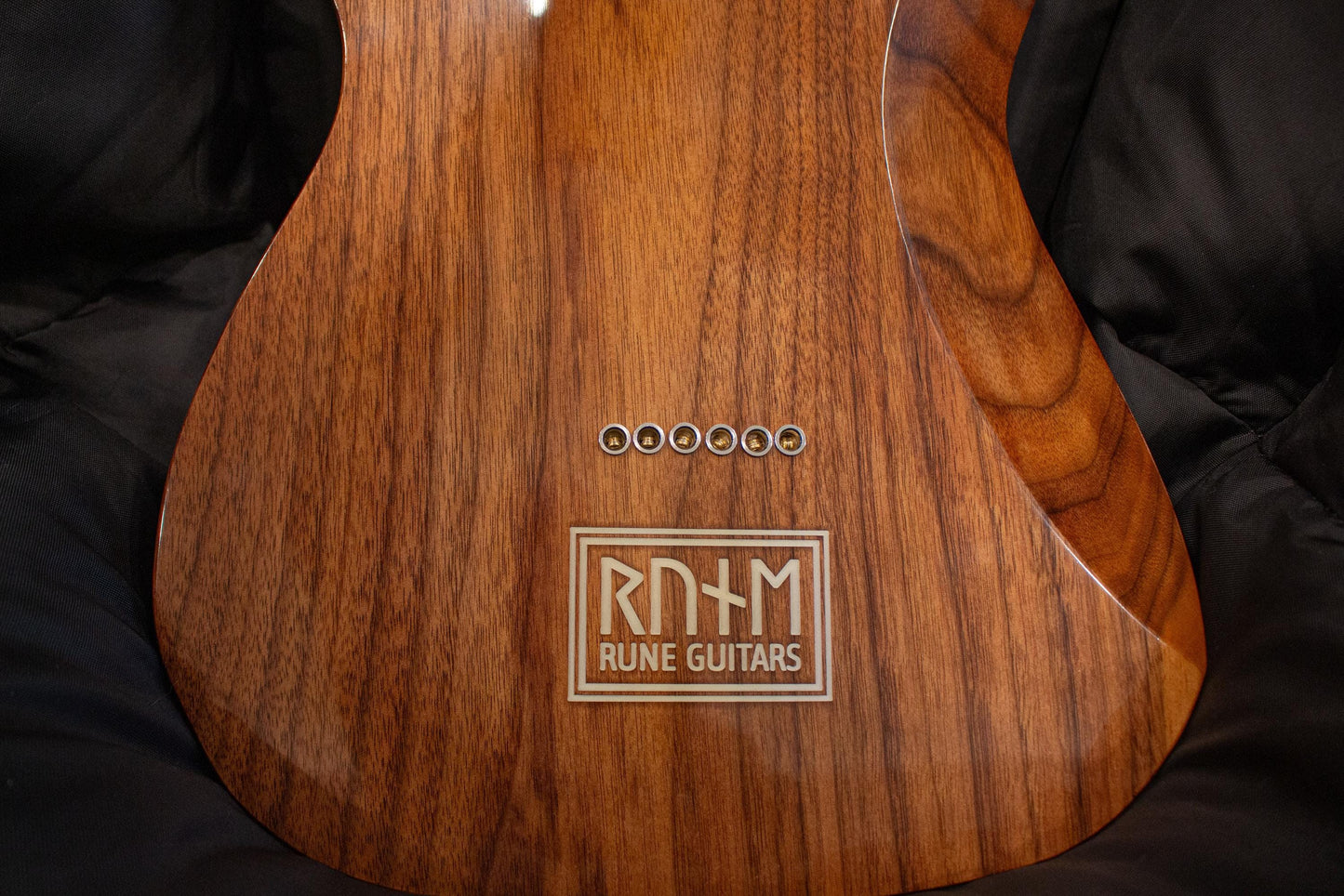 Rune Walnut T-Style Electric Guitar with Floral Epoxy Inlay